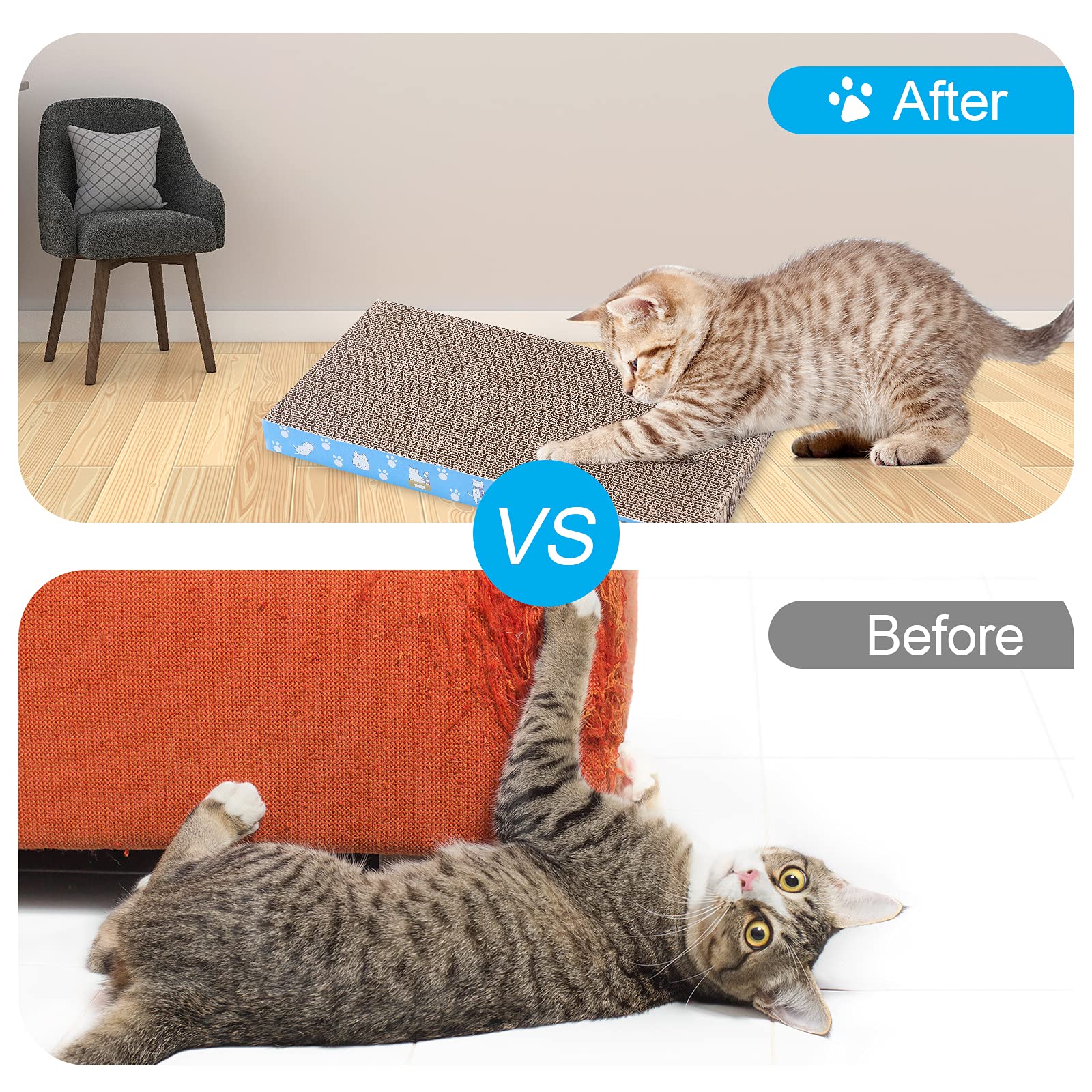 Mankaide cat scratch pad offers a resting spot between sessions