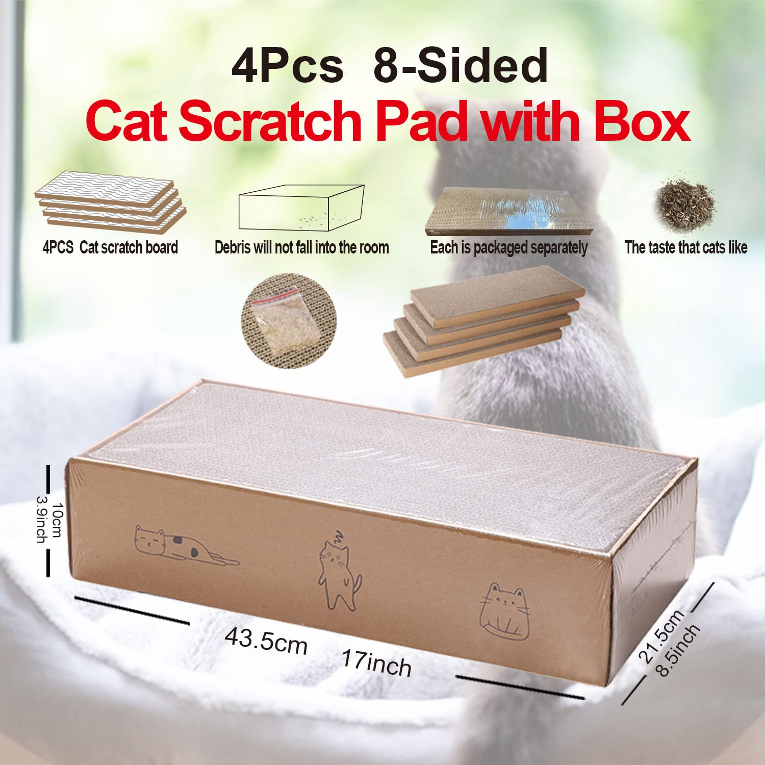 Mankaide catnip-included packaging highlights ready-to-use play setup
