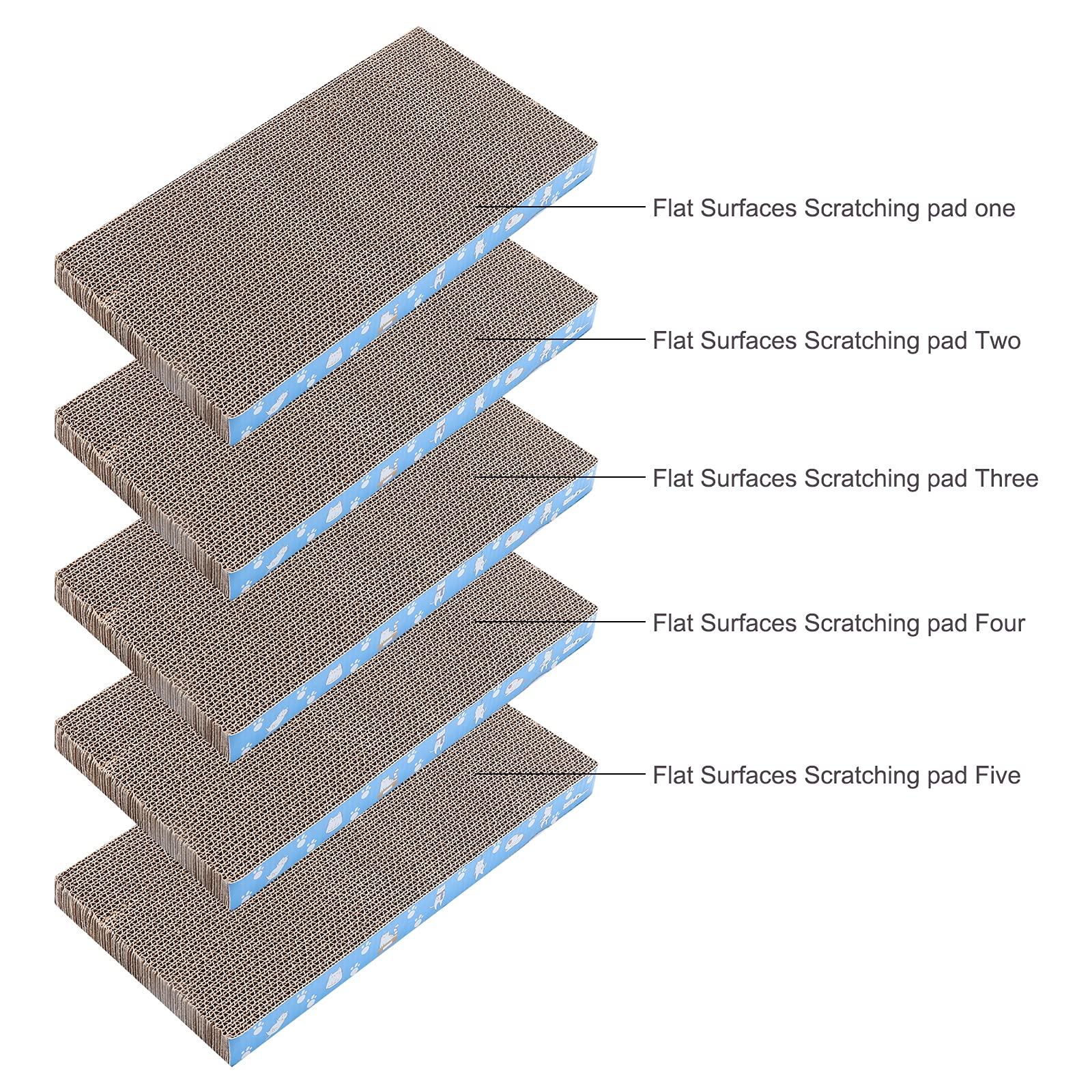 Mankaide durable cardboard scratcher with two textures for varied play