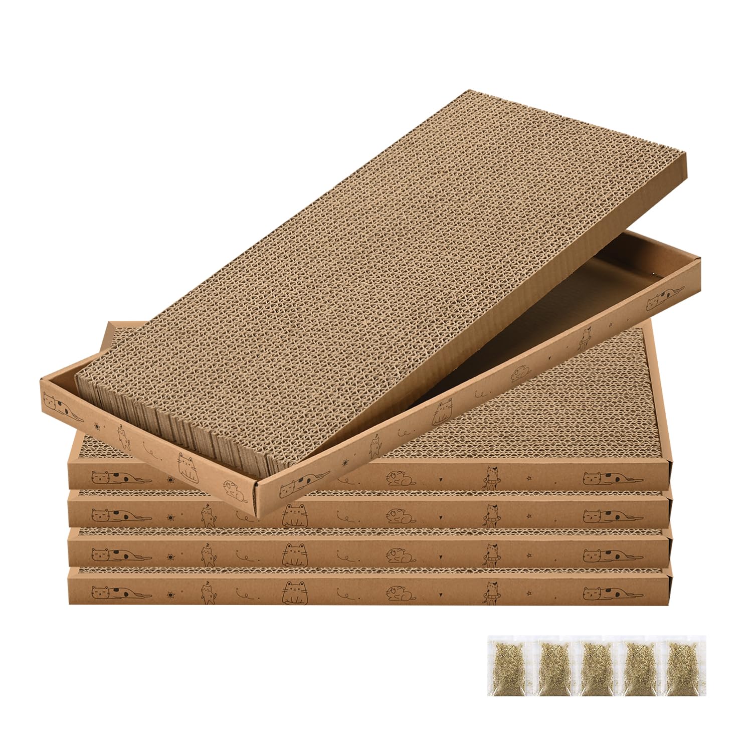 Mankaide large scratcher for indoor cats provides ample lounging space.
