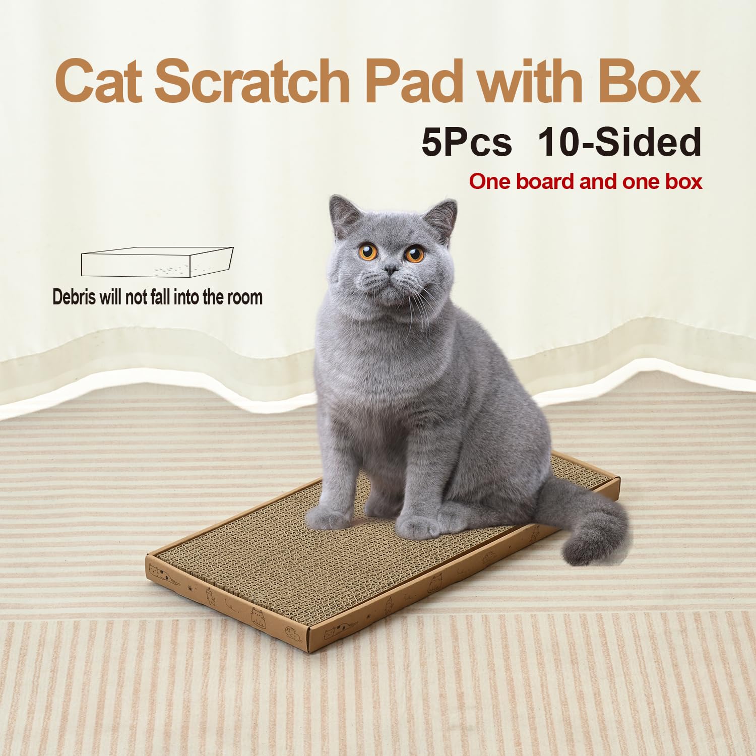 Mankaide scratch pad with box edge keeps floors tidy after play.