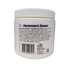 Manna Pro Corona Horsemans Dream label close-up highlighting gentle, fast-absorbing formula for skin relief.