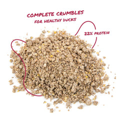 Manna Pro Duck Starter Grower bag closeup highlights non-medicated formula