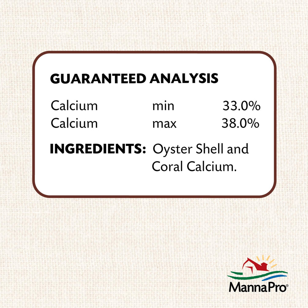Easily integrates into flock diet as a calcium supplement for nest eggs.