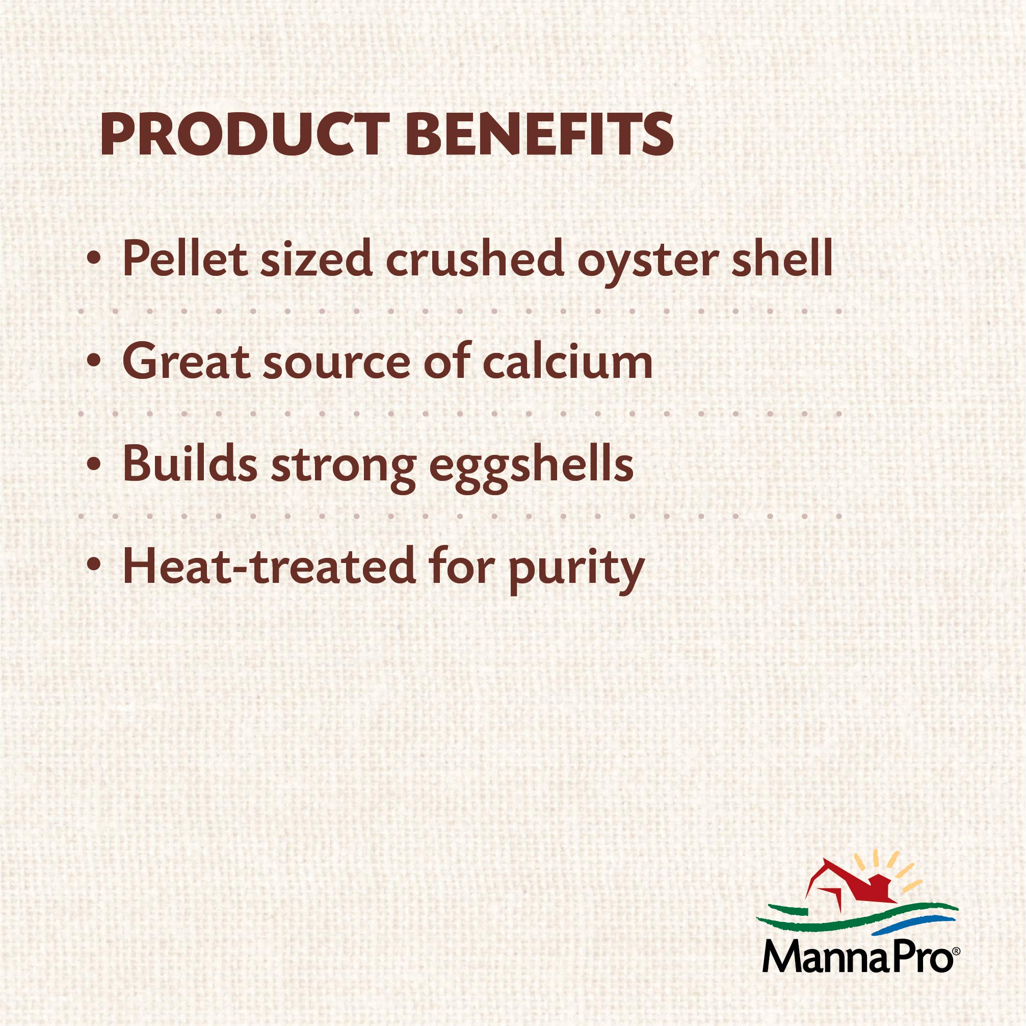 Crushed oyster shell from Manna Pro supports steady calcium intake for healthy birds.