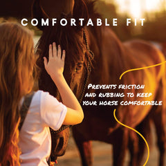 Manna Pro Pro-Force Equine Fly Mask fleece-lined trim reduces rubbing.