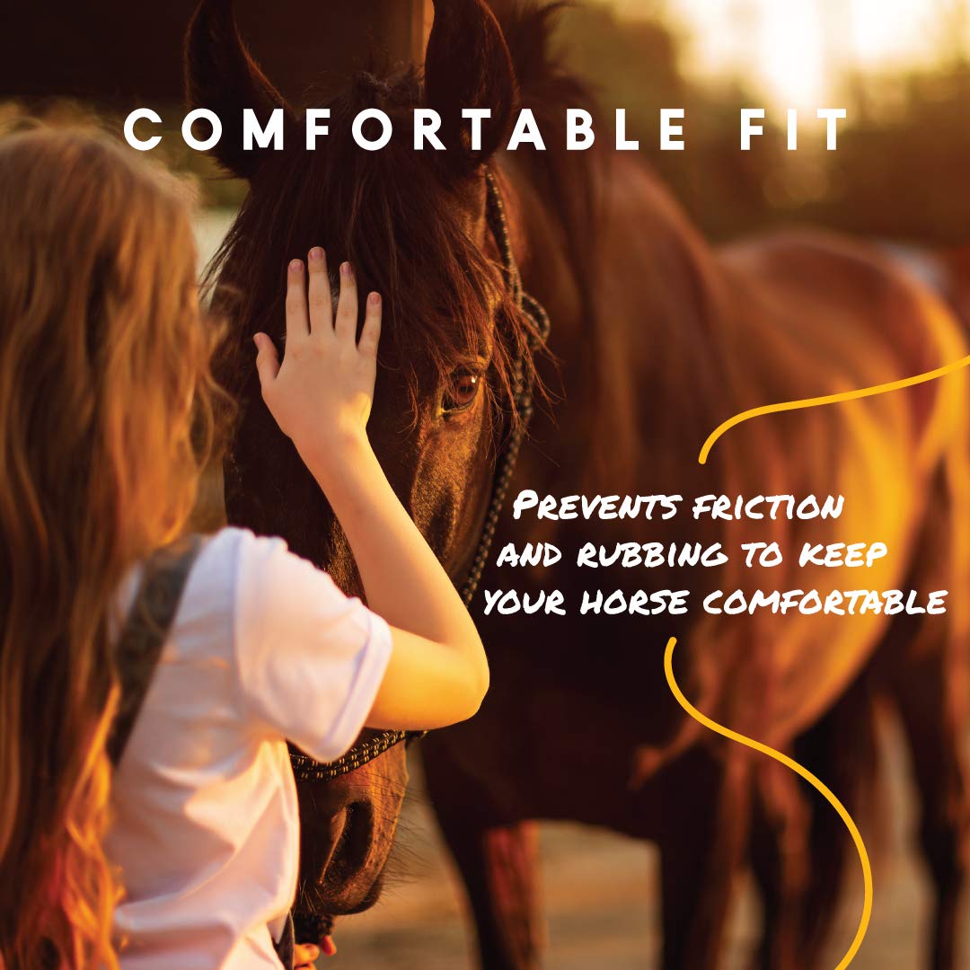 Fleece-trimmed edges on the mask reduce rubbing for comfort.