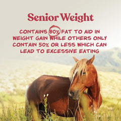 Manna Pro Senior Weight Accelerator nutrition panel detailing calories and ingredients