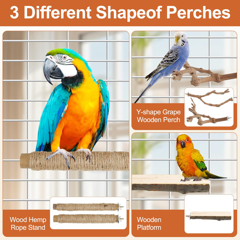Manoai Bird Perch Stand natural vine texture for varied gripping surfaces