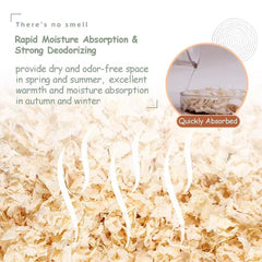 MANON ROSA compressed pine absorption quickly soaks moisture.