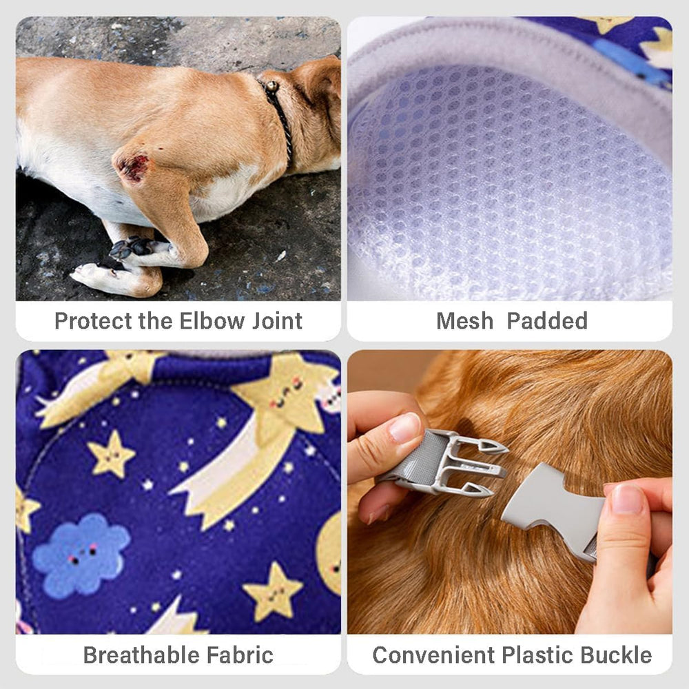 MANON ROSA adjustable dog elbow wrap secures a reliable, easy fit.
