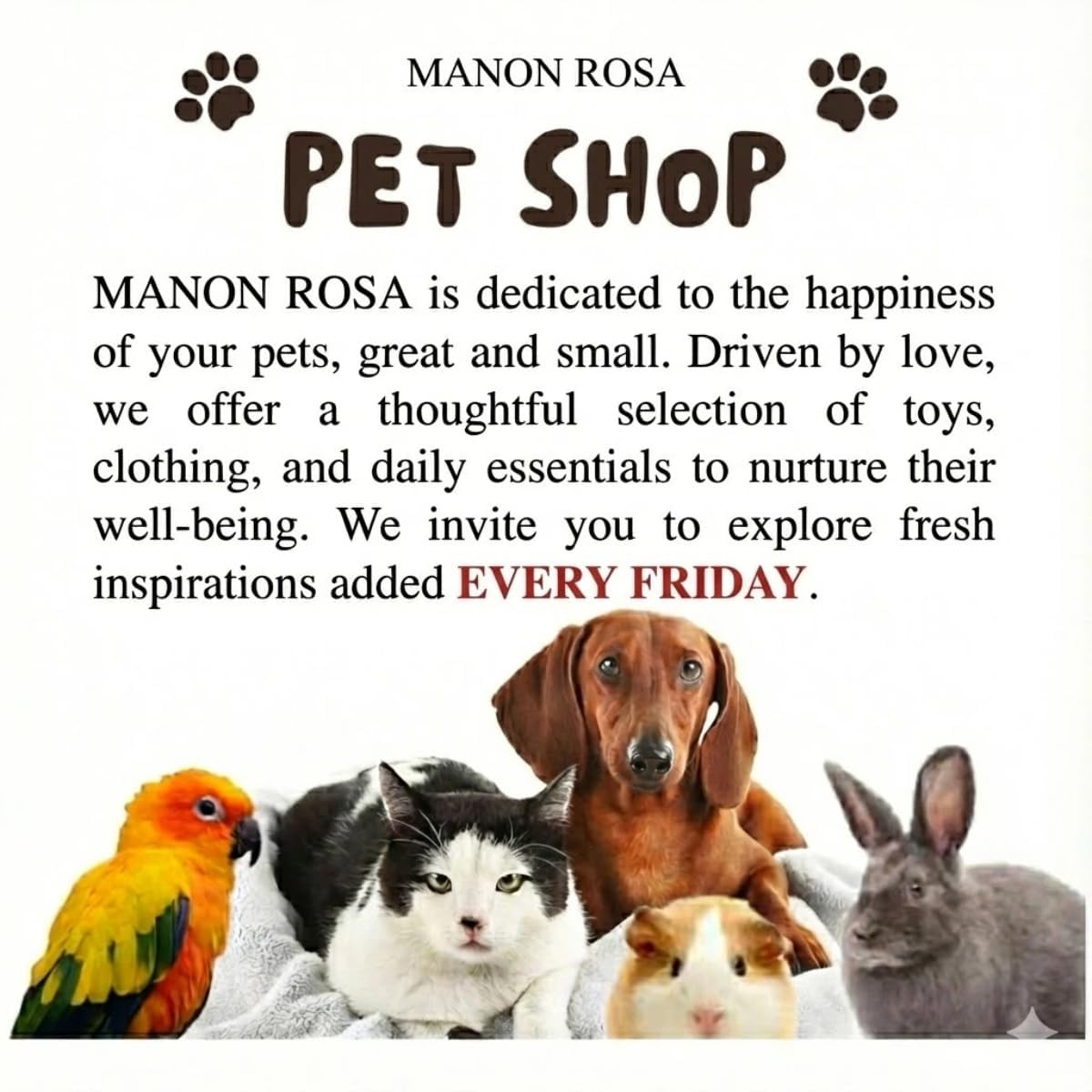 MANON ROSA universal neck cone fits cats and dogs for flexible protection.