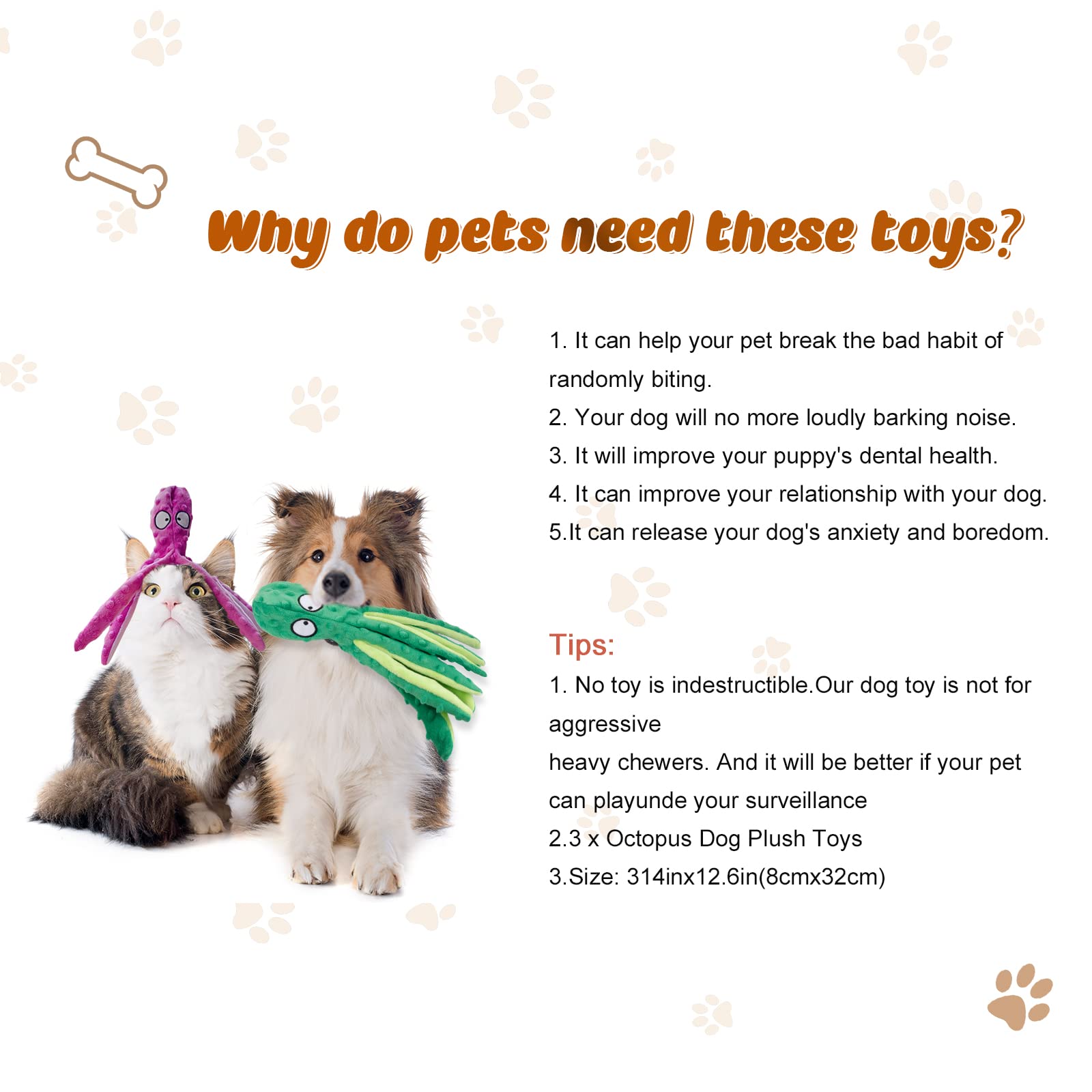 MANOPAWS no-stuffing plush toy keeps play time clean and safe for pups.