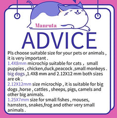 Manruta 14x8mm microchip size suitable for cats and small dogs