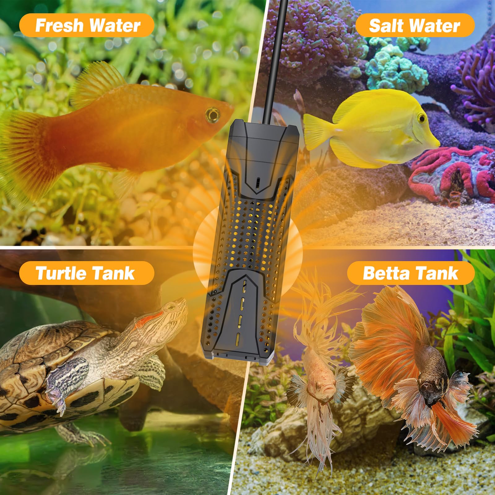 MantaMaze suitable for freshwater and saltwater tanks up to 300 gallons.