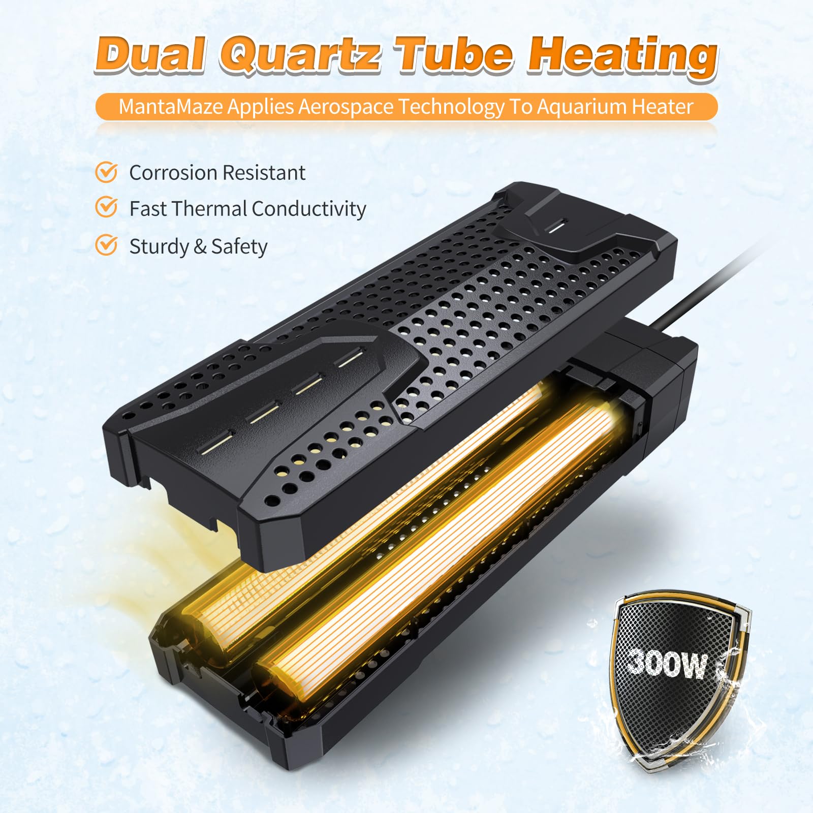 MantaMaze LED controller shows heating status and warnings at a glance