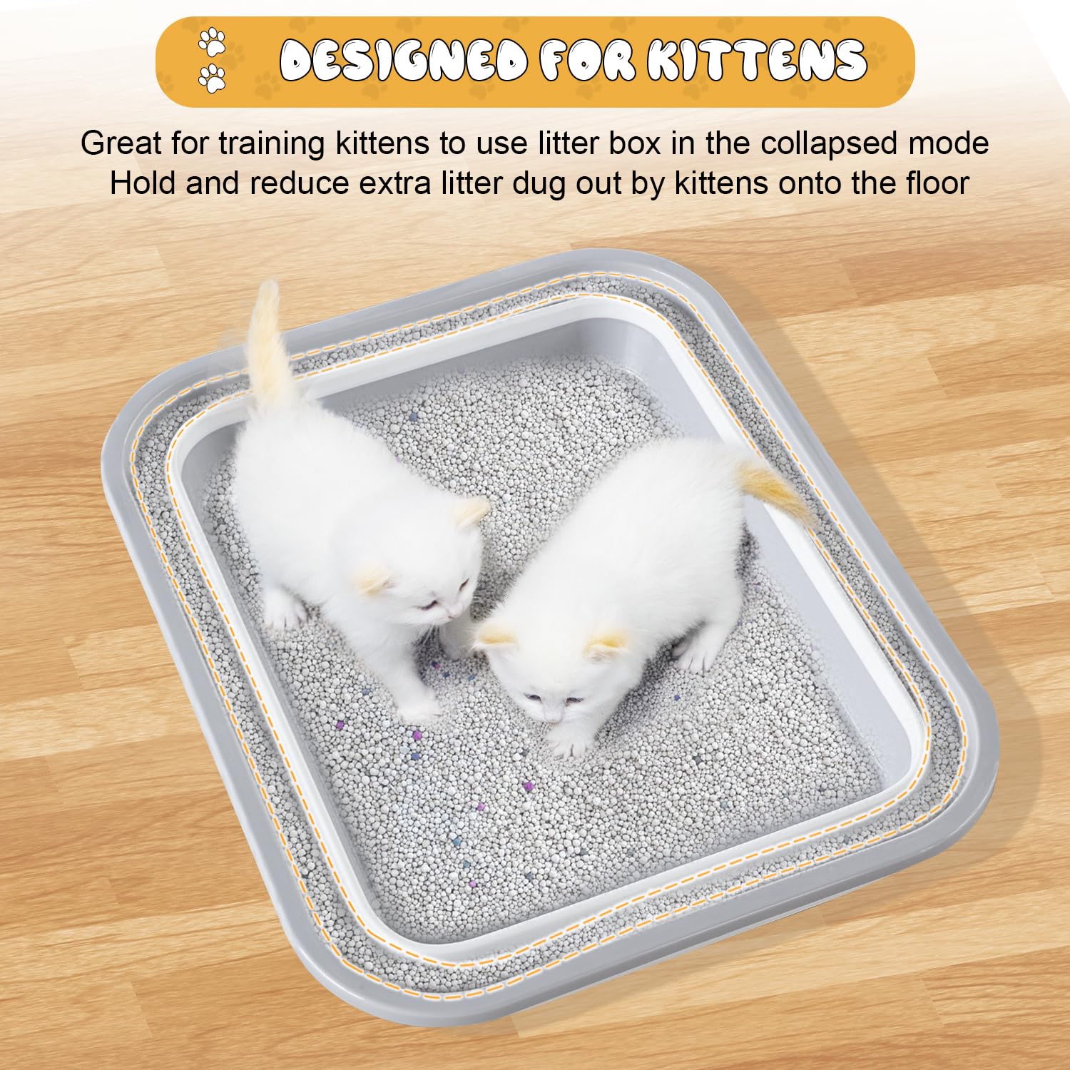 Maohegou litter moat reduces litter scatter and floor mess.