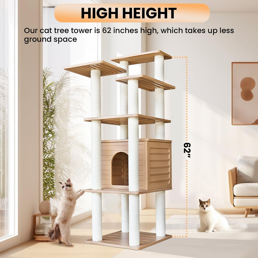MAOHEGOU waterproof cat house provides a dry, private rest space after play.