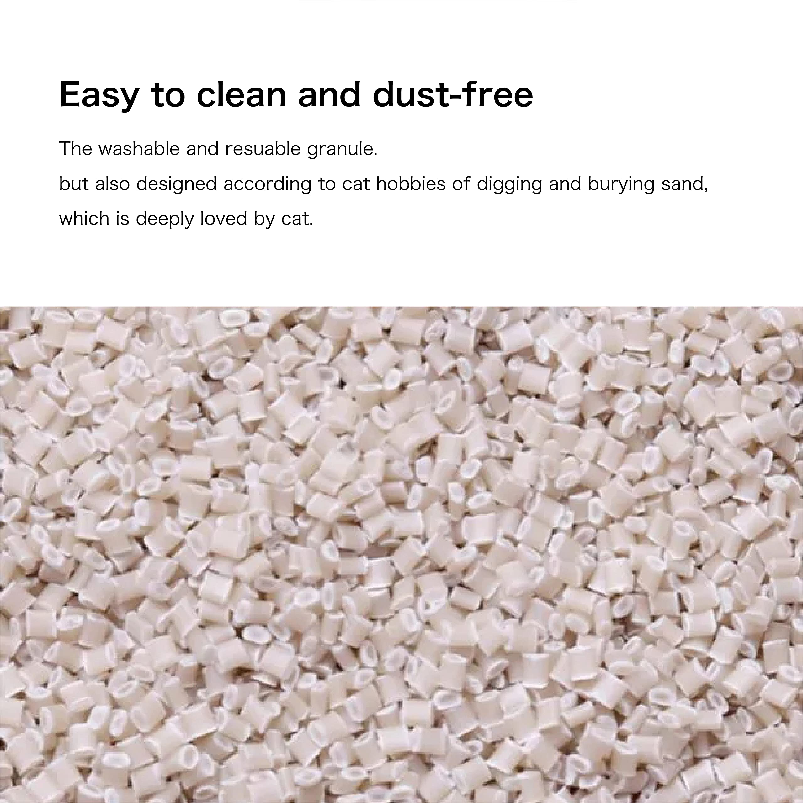 Maomida compostable and septic-safe granules dissolve over time in a home setting