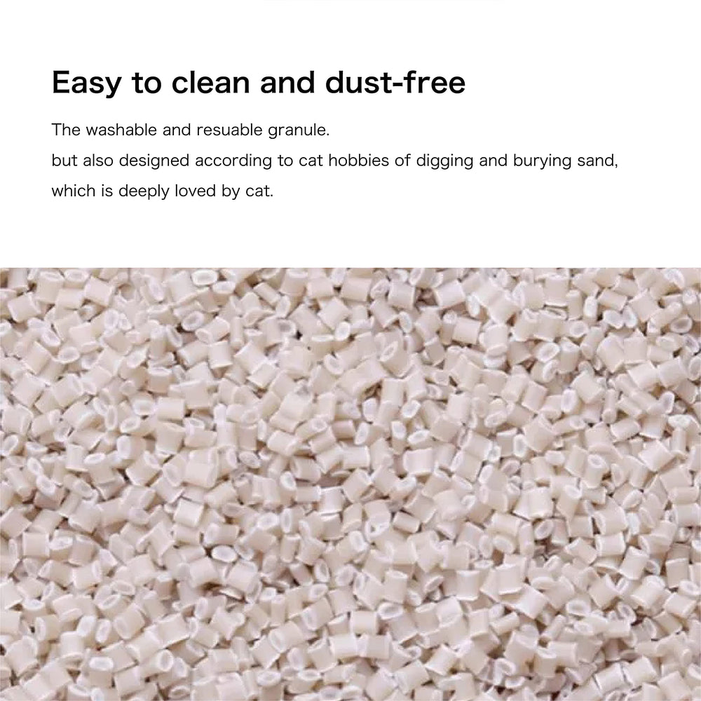 Maomida compostable and septic-safe granules dissolve over time in a home setting