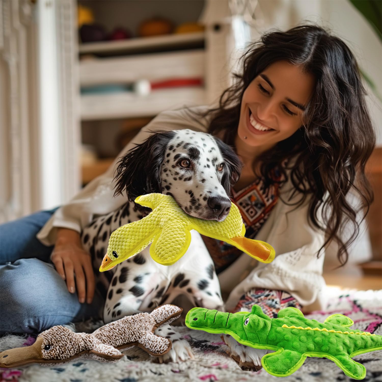 MAOOOOB 17-inch no-stuffing toy ideal for interactive tug sessions.