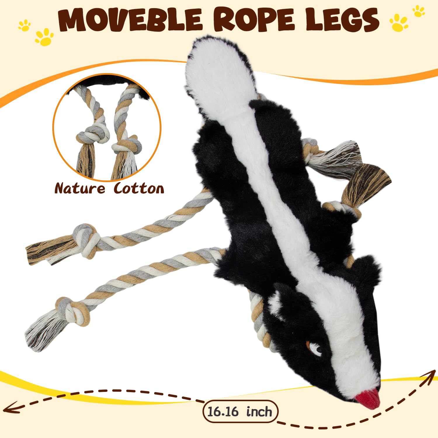 MAOOOOB crinkle plush dog toy with rustling sound for engaging fetch