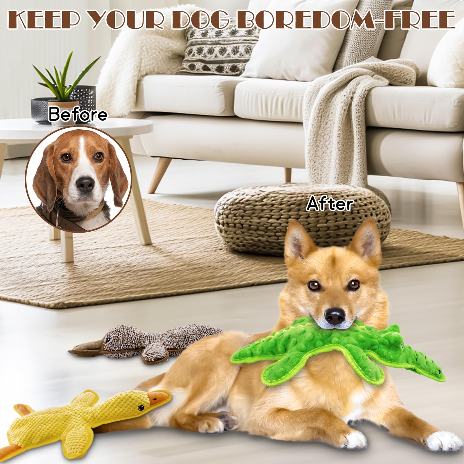 MAOOOOB durable plush fabric toy withstands gentle chewing and tossing.