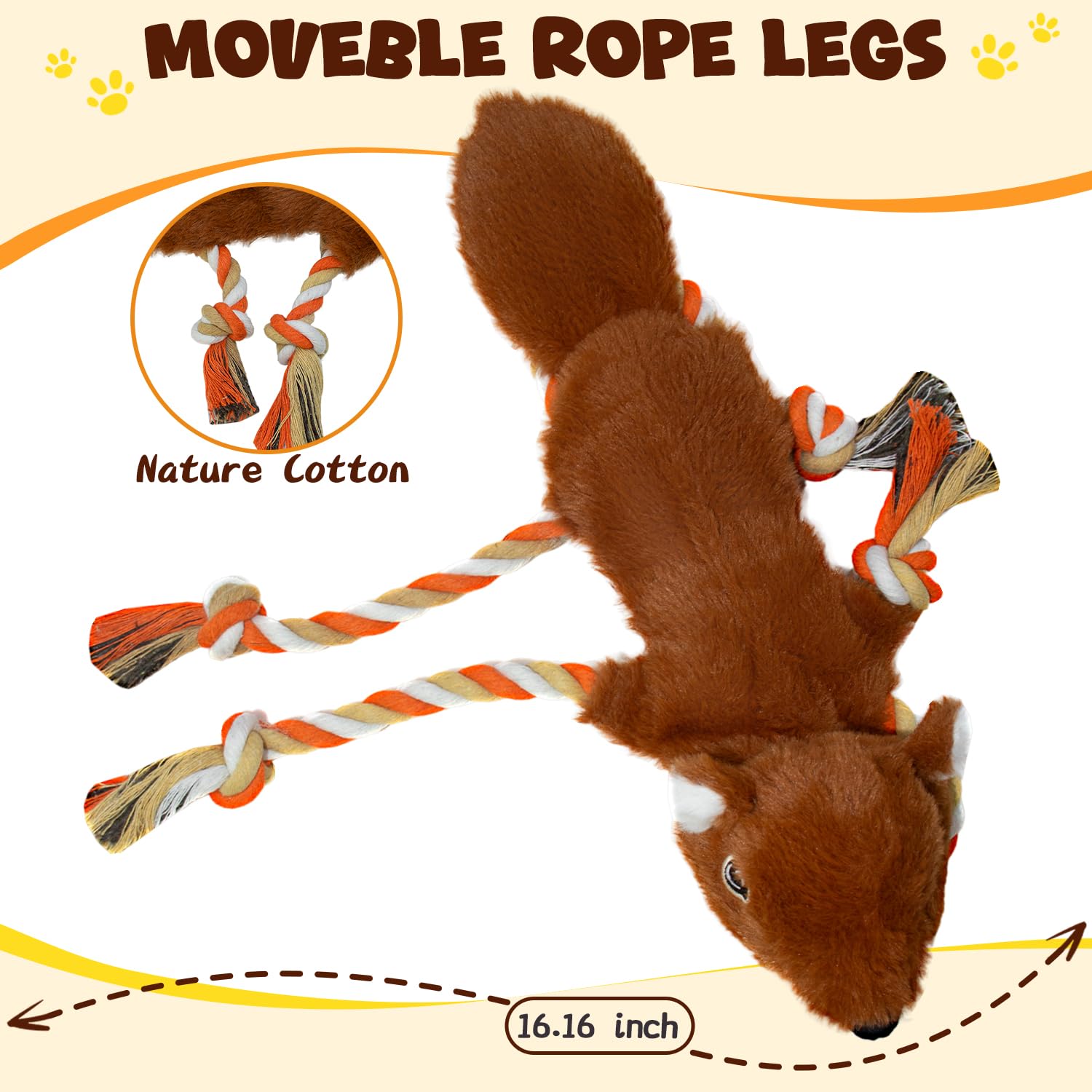 MAOOOOB rope tug dog toy supports durable fetch and training