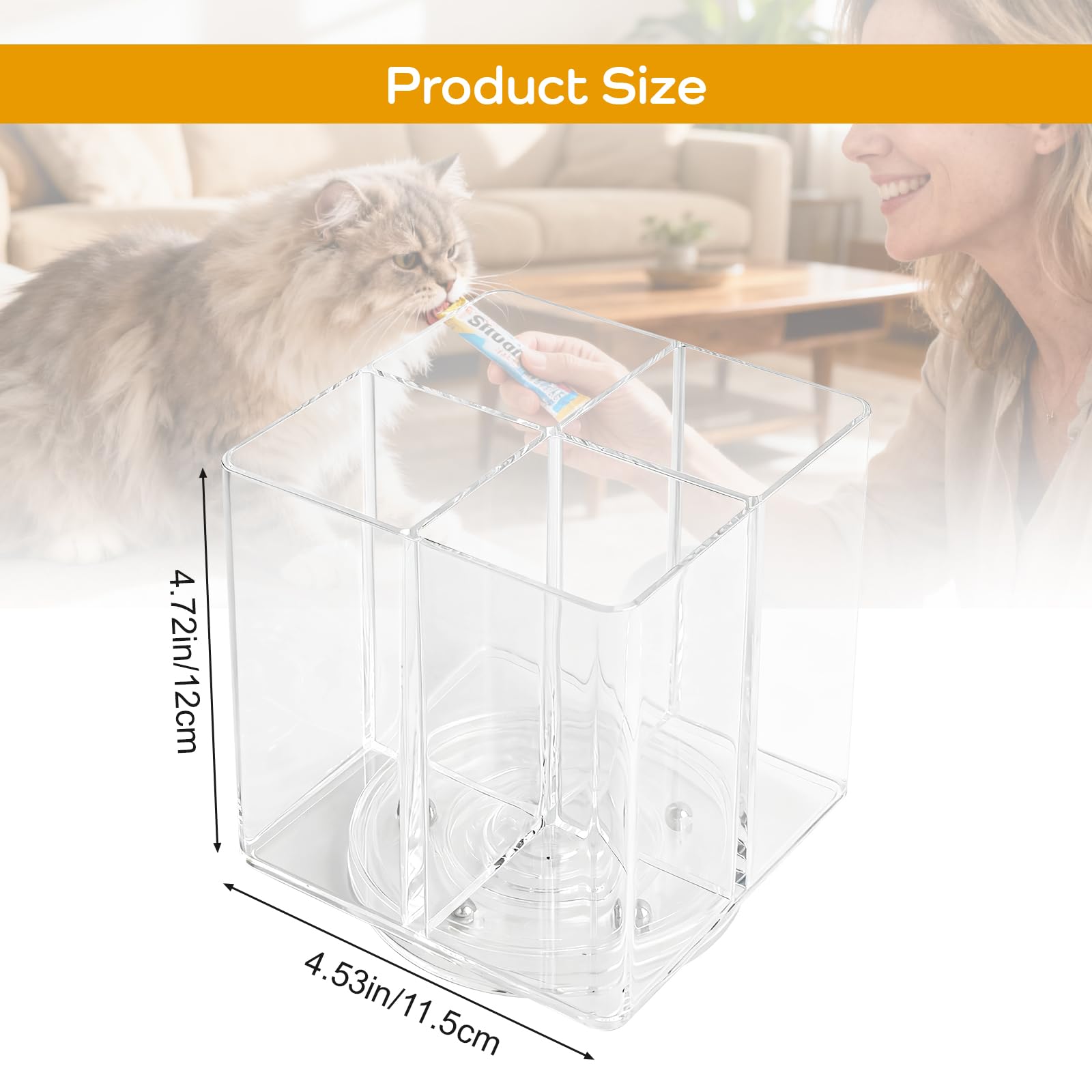 Rotating base with stainless steel balls for smooth spin on MAOUDA organizer