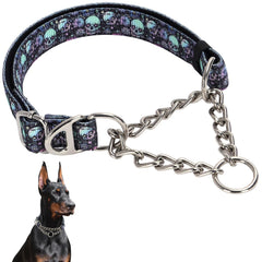MAOWUWUJOZ Martingale Collar with Chain shown for reliable control during walks.