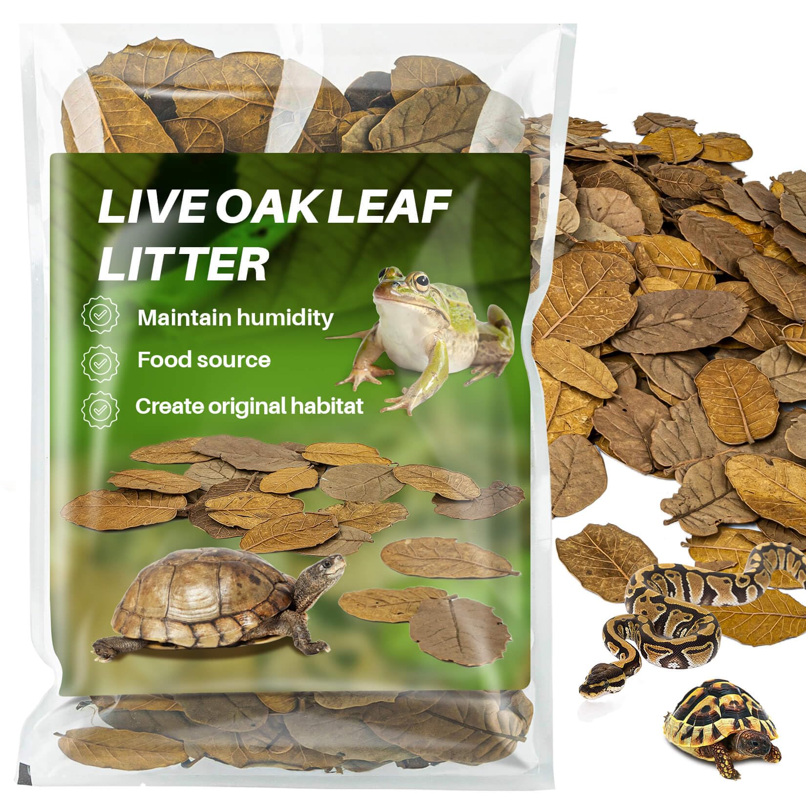 MAQIHAN oak leaf litter substrate for reptiles improves terrarium humidity
