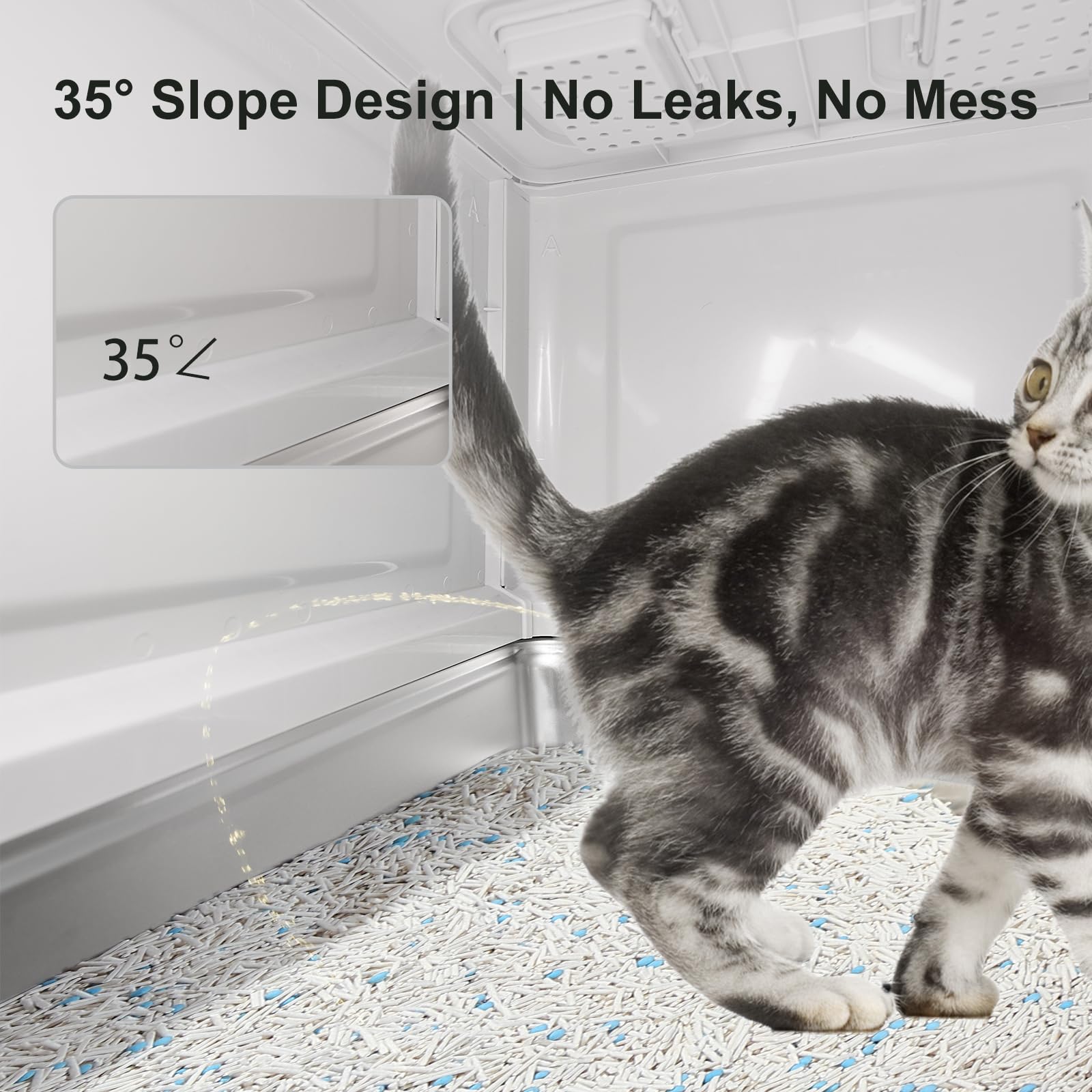 Marchul 35-degree guard shields surfaces from urine splashes and protects floors.