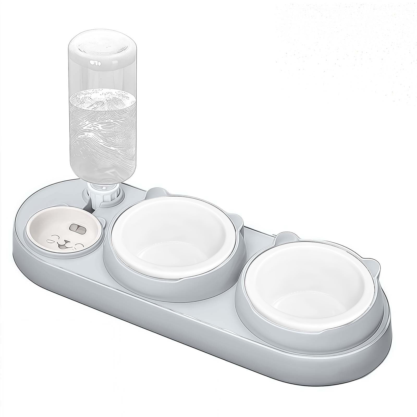 Marchul 3-in-1 cat bowl tilt design supports comfortable indoor cat feeding.
