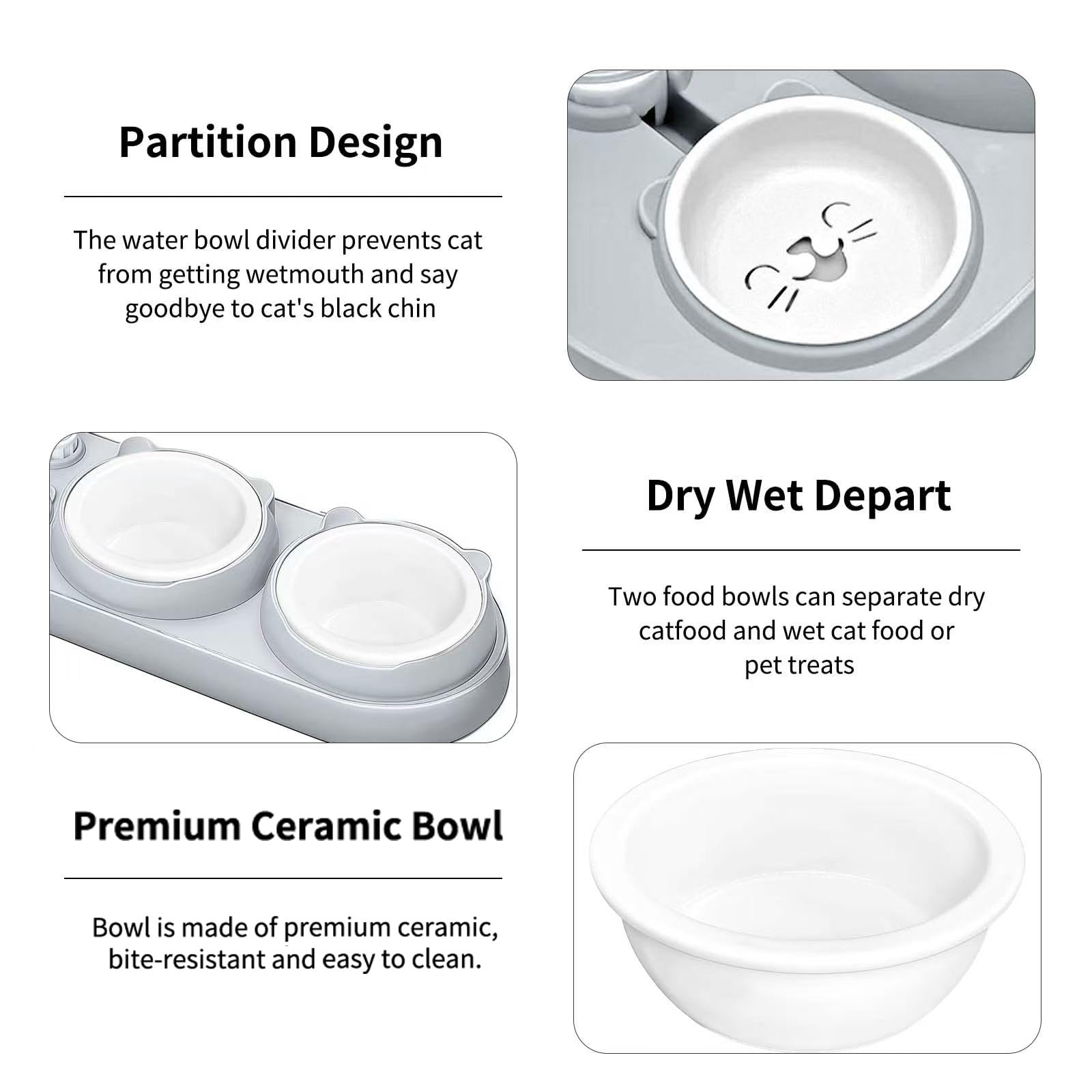 Marchul cat ears design bowl offers whisker-friendly feeding and charm.