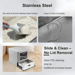 Marchul drawer-access design enables quick cleaning and easier maintenance.
