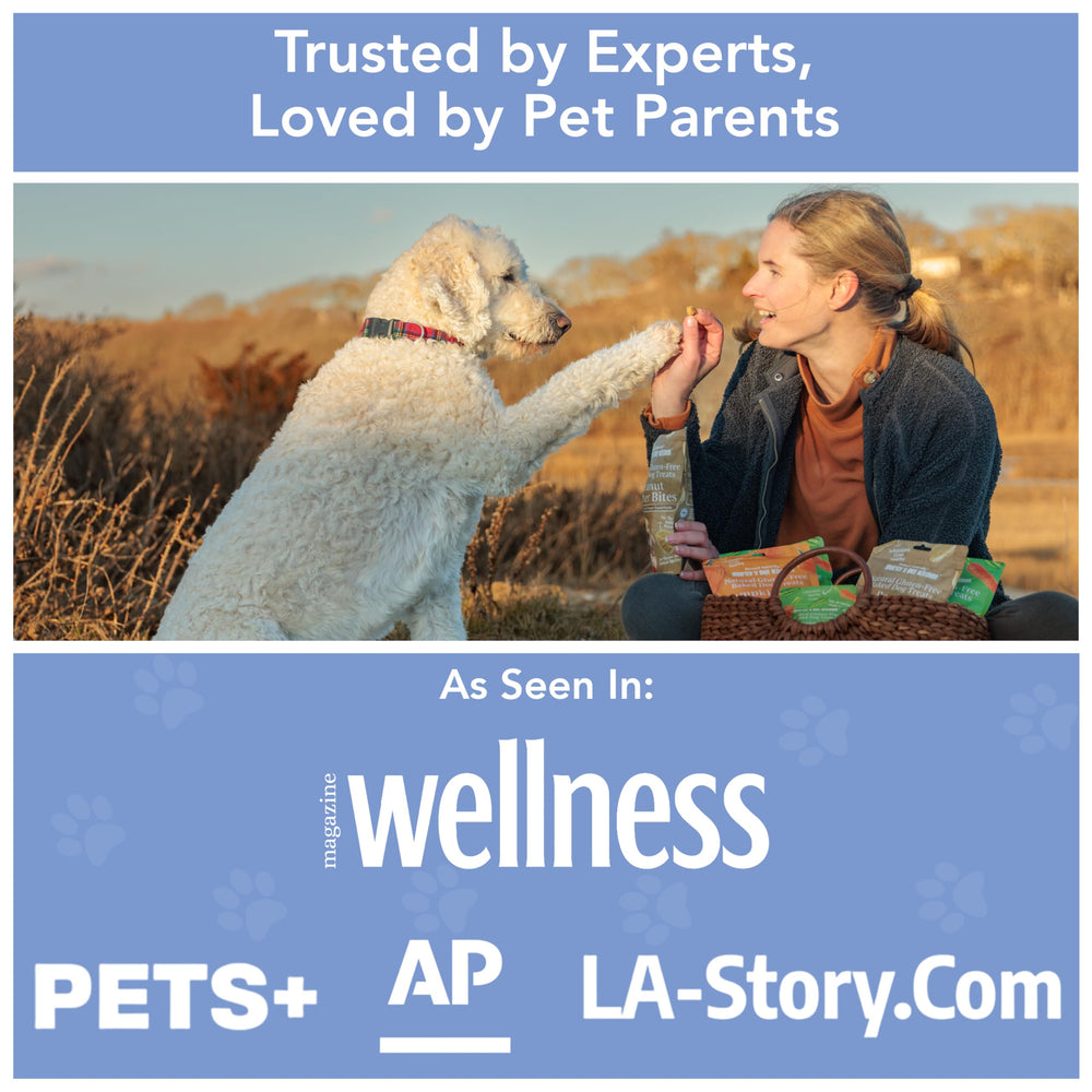 Marcy's Pet Kitchen vet-approved dog treat close-up, trusted nutrition for pups.