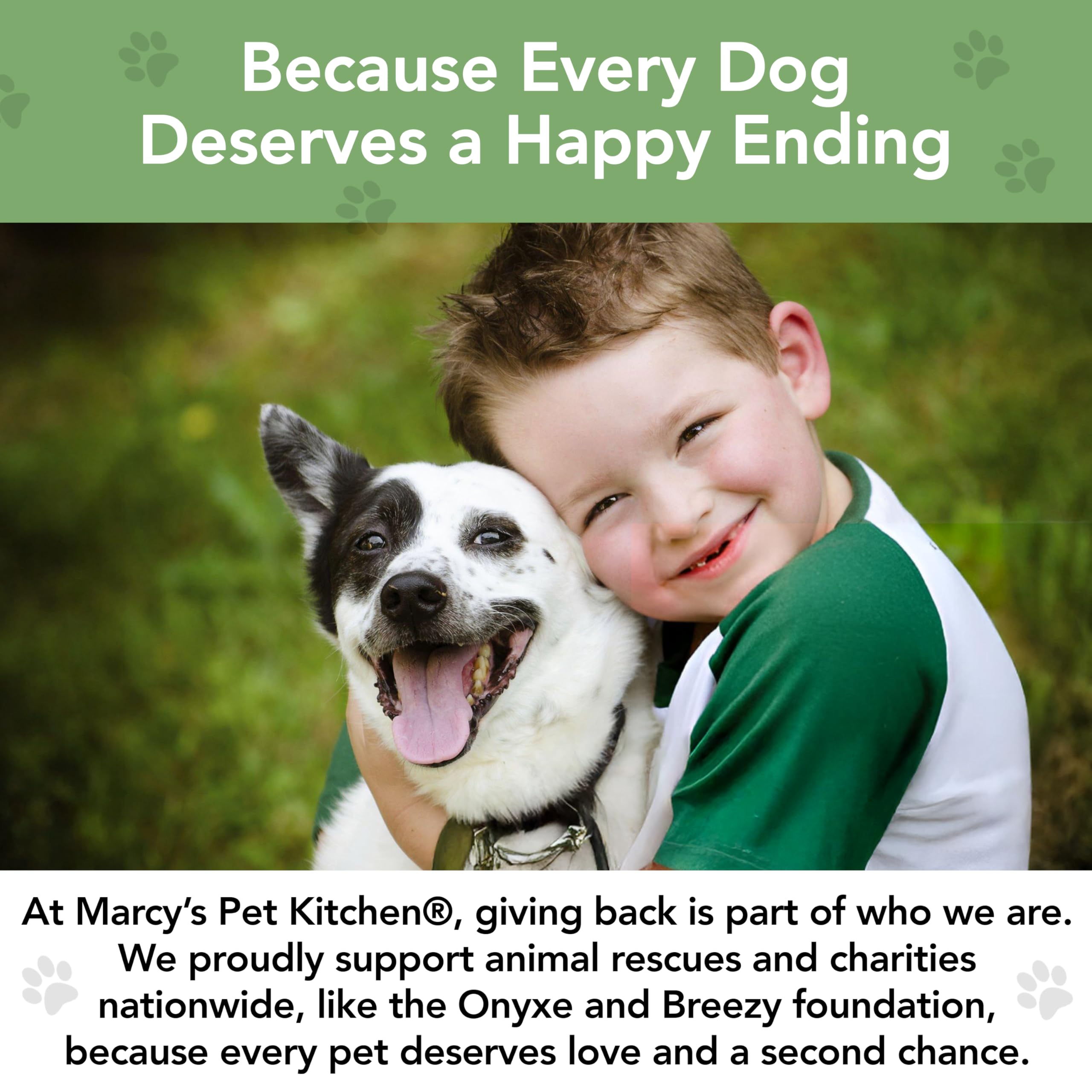 Marcy's Pet Kitchen vet-recommended seal signals trusted guidance for pets