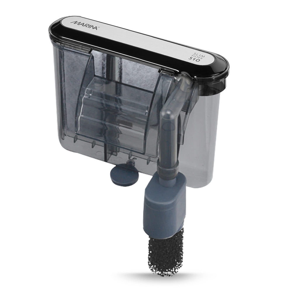 Marina S10 Power Filter front view, compact for small tanks
