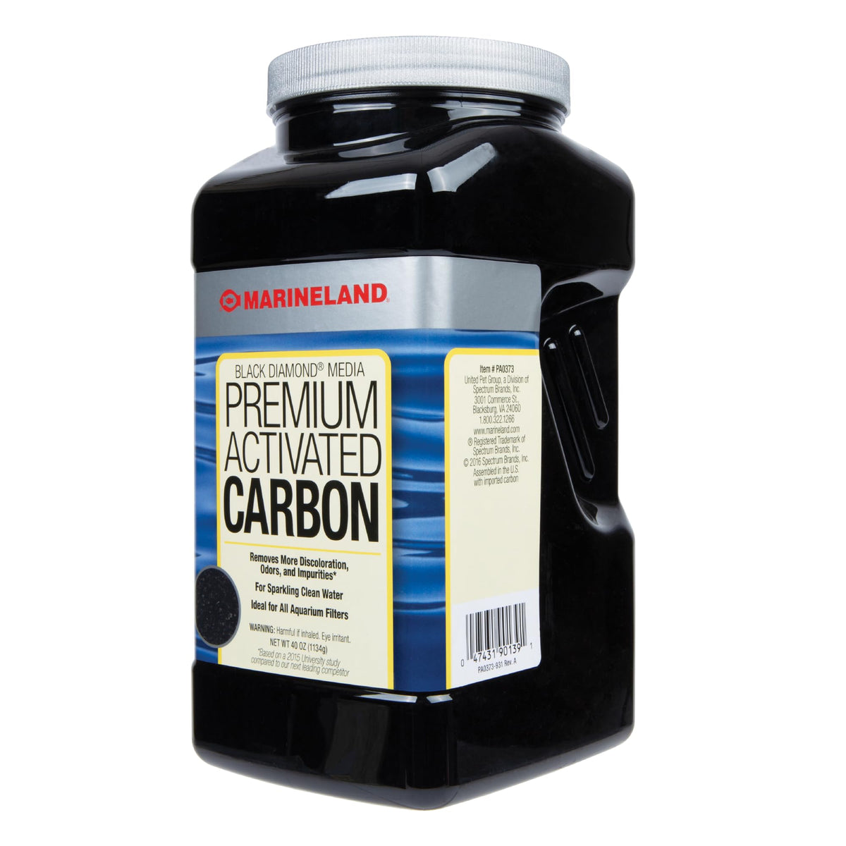 Marineland Black Diamond premium activated carbon bag for chemical filtration and clearer water