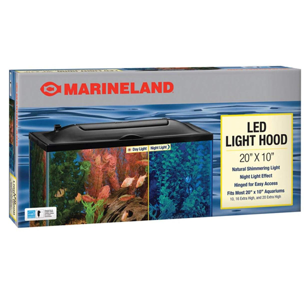 MarineLand LED light hood with dome design for vibrant aquarium illumination.