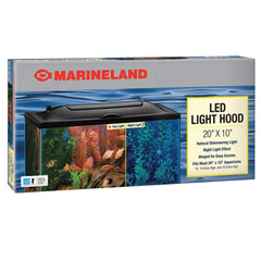 MarineLand LED light hood with dome design for vibrant aquarium illumination.