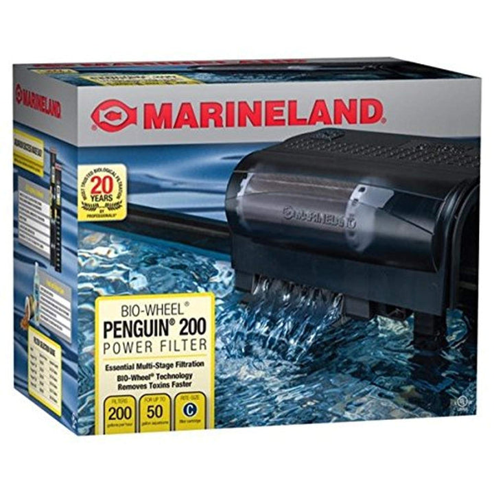 Marineland Penguin Bio-Wheel Power Filter 200 GPH front view showing compact filtration system