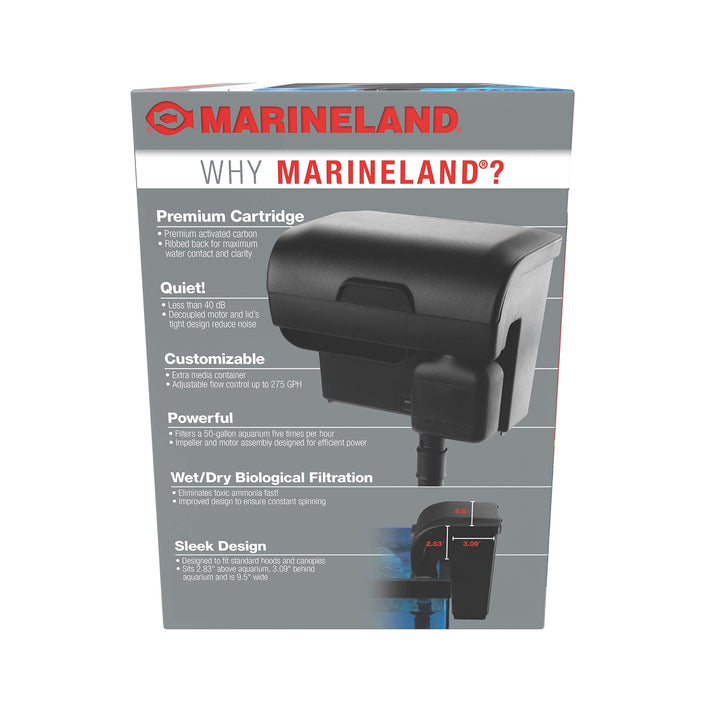 MarineLand Penguin Pro 275 bio-wheel provides efficient biological filtration