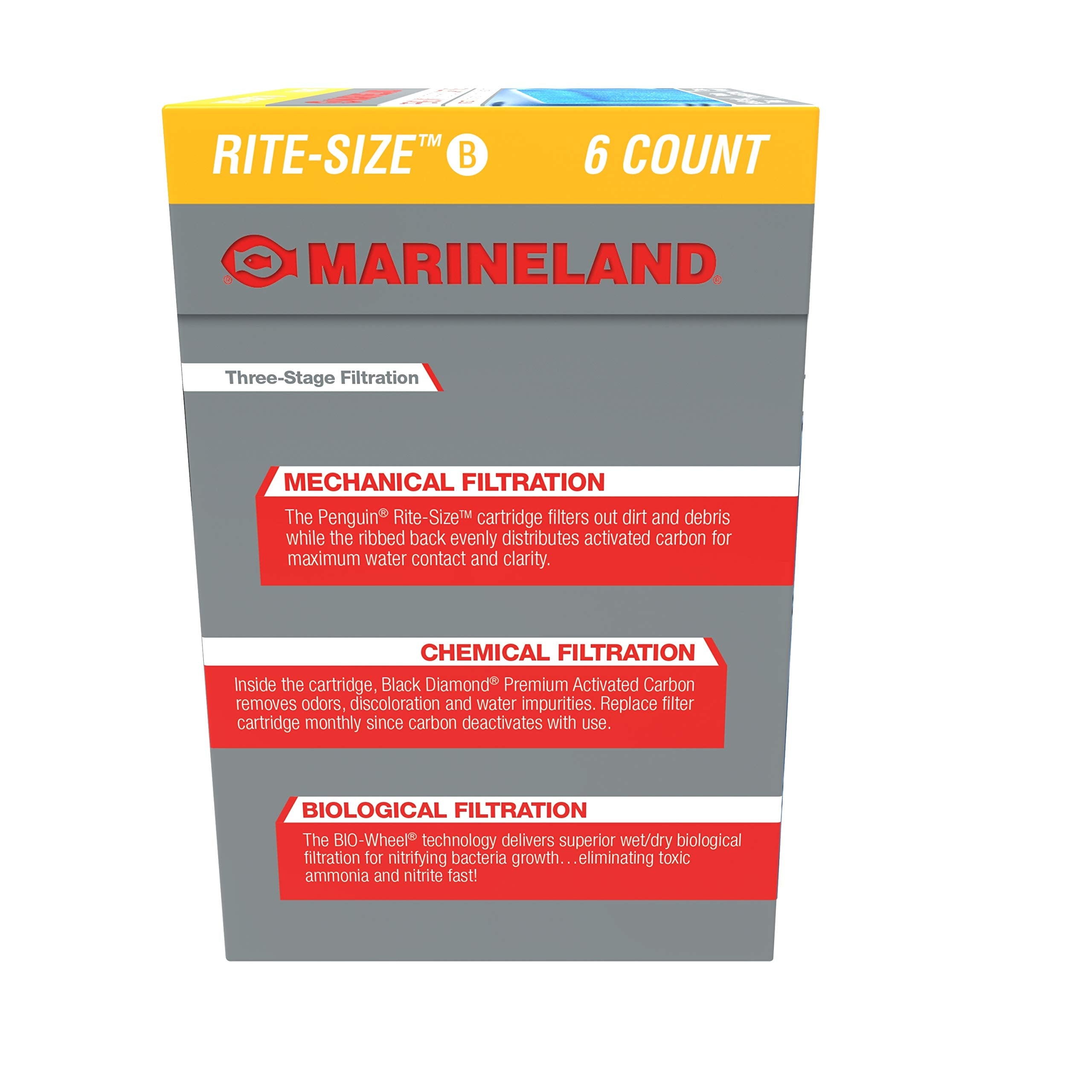 Ribbed backing ensures even carbon contact in Marineland cartridges