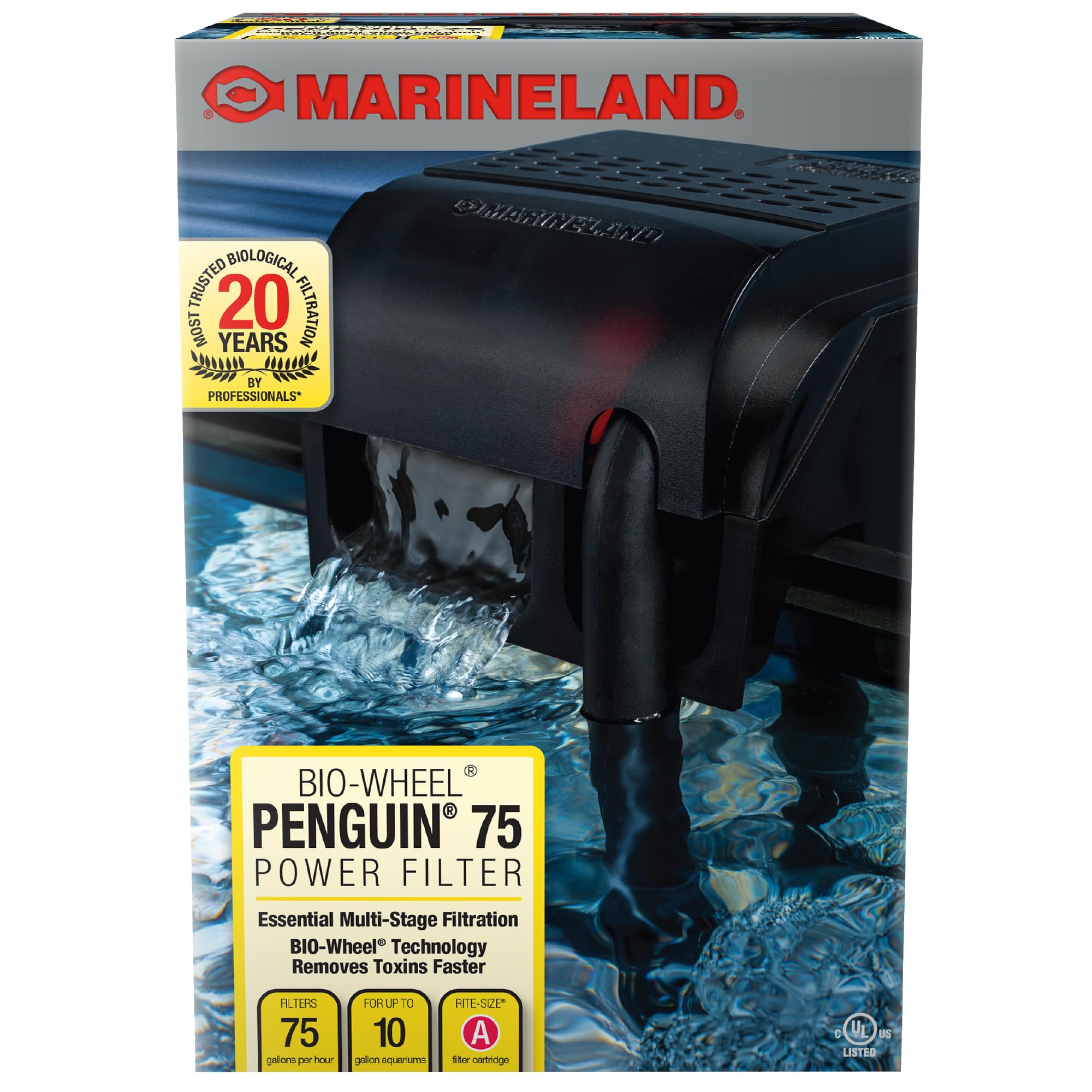 Marineland Penguin 75 cartridge ready to use for quick setup.