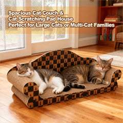 Markarbarka dual function scratching sofa promotes play and rest while protecting furniture.
