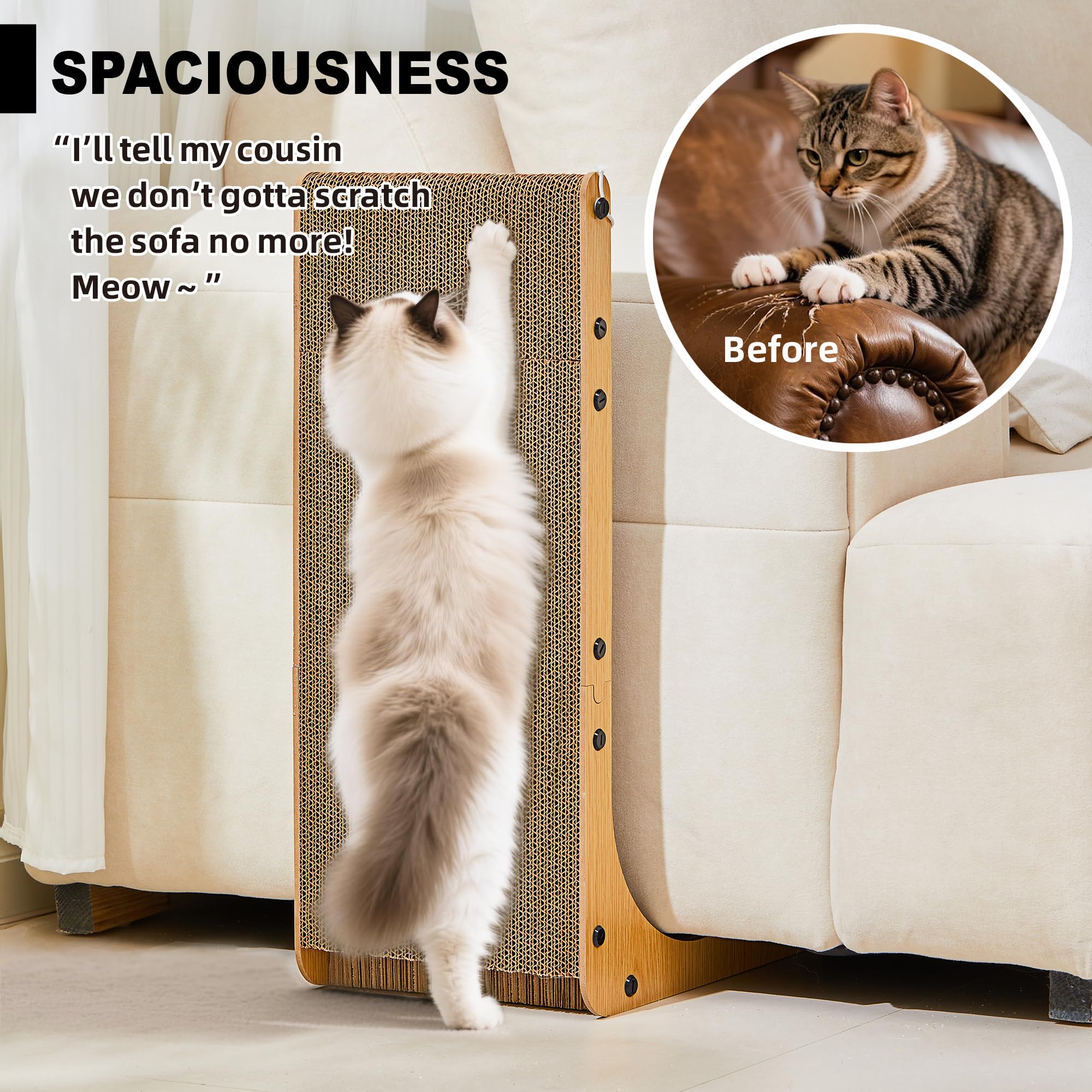 Markarbarka furniture-protection scratcher helps keep claws off sofas