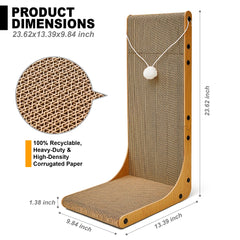Markarbarka horizontal scratcher with toy balls for lounging and scratching