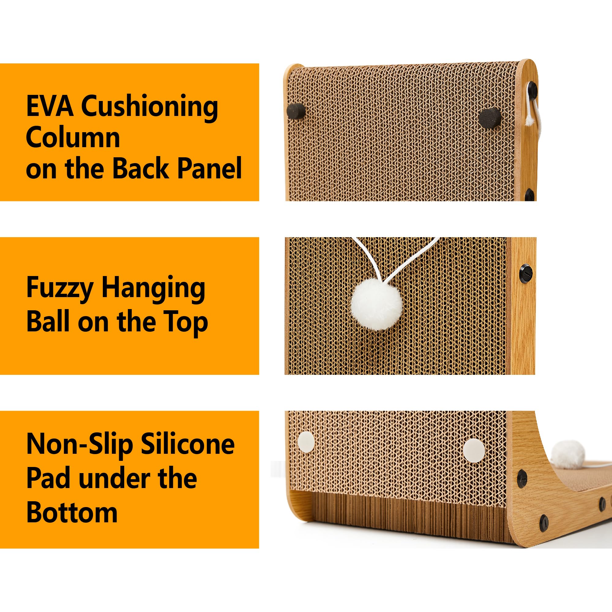 Markarbarka high-density cardboard scratcher is safe for kittens and adults