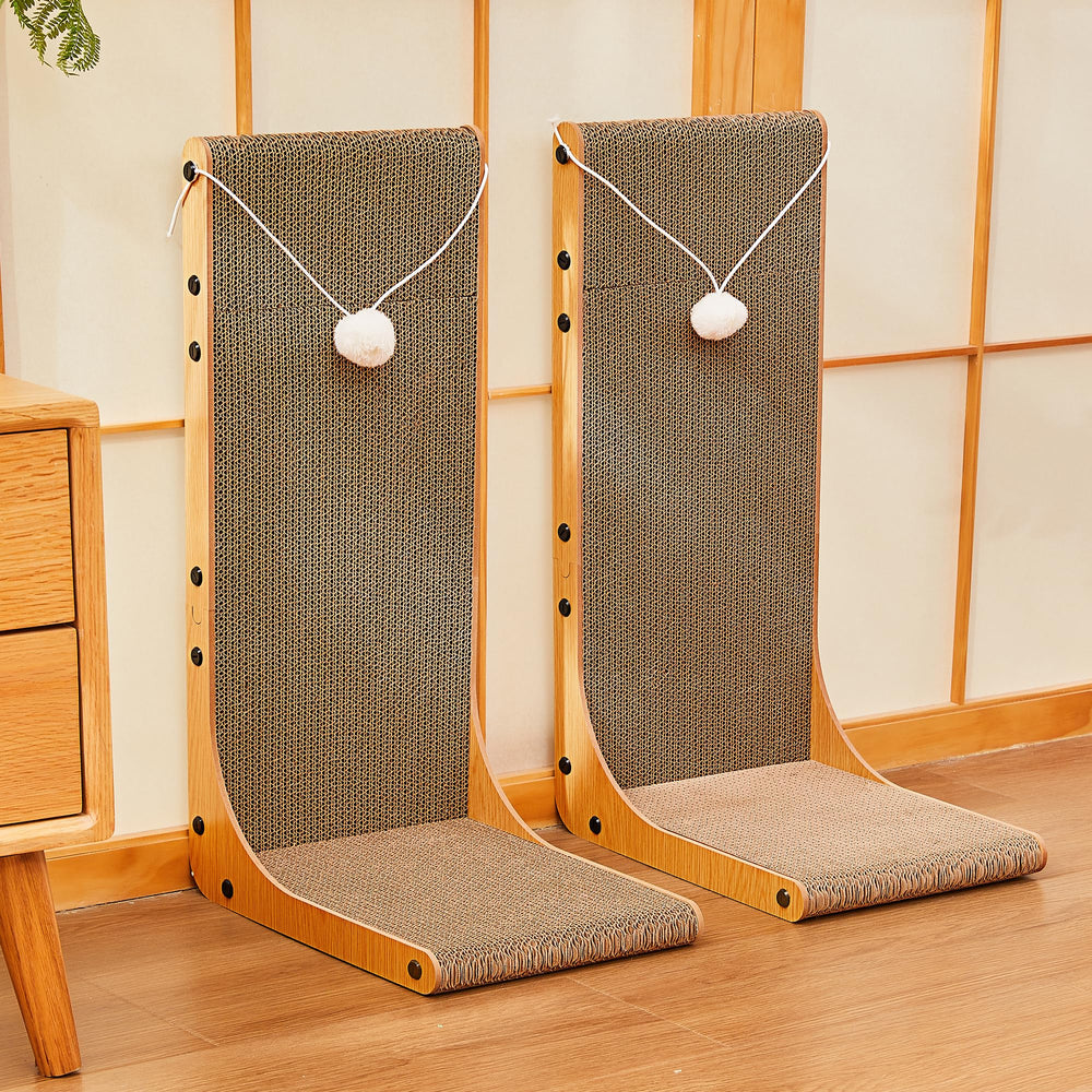 Markarbarka wall-mount-compatible scratcher doubles as furniture protection